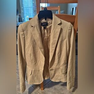 MNG Suit by Mango tan blazer jacket size 4